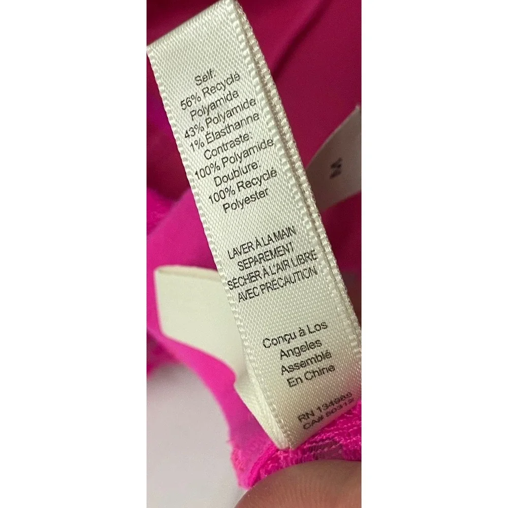 For Love&Lemons Women Hot Pink Lace Mini Dress Lingerie Victoria Secret M-EUC